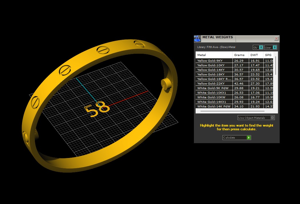 cartier  bracelet 58 size - classic 3D print model_11