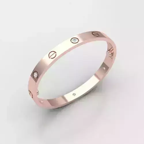 cartier  bracelet 60 size - 6 stones 3D print model
