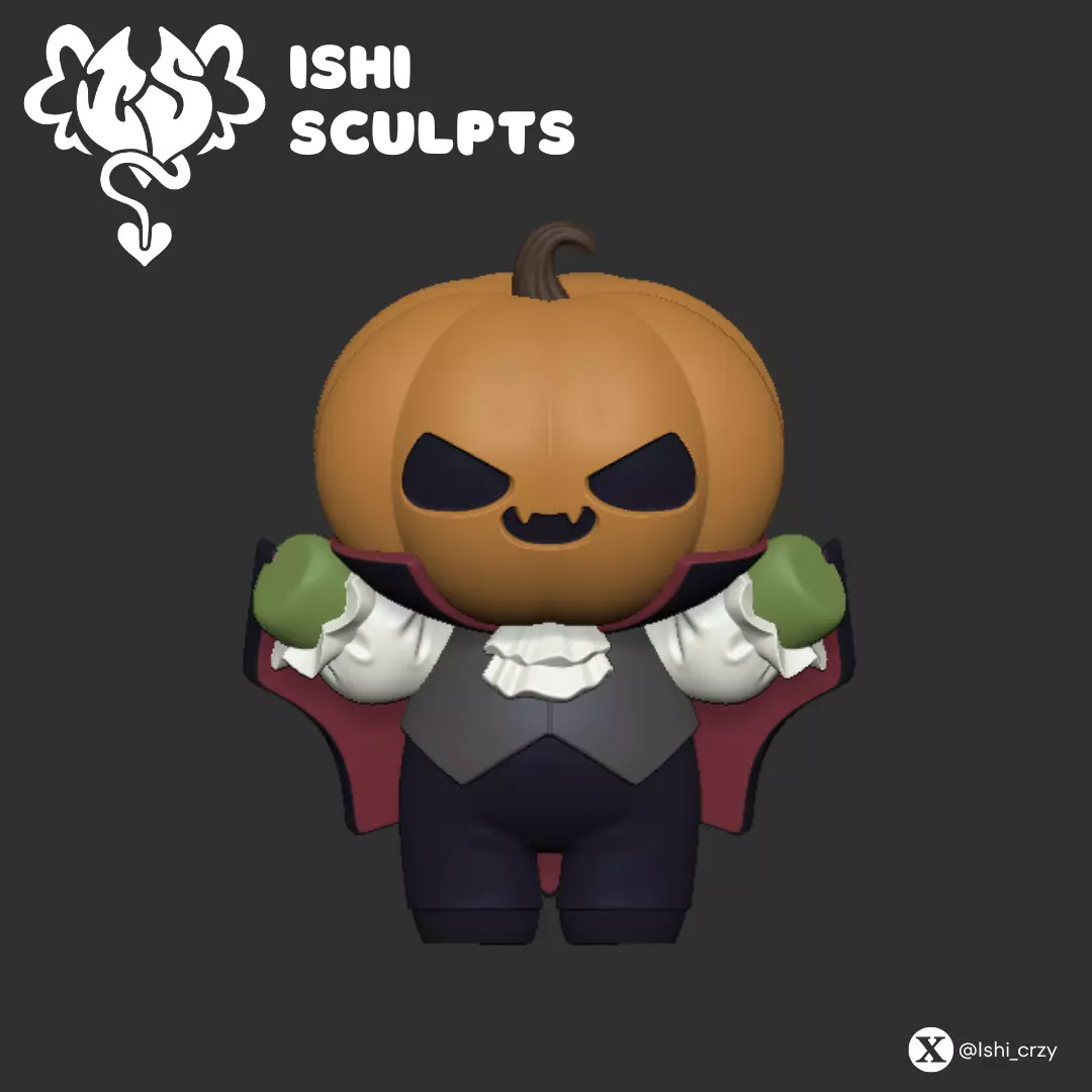 HALLOWEEN PUMPKINS Devious Vampire 3D print model