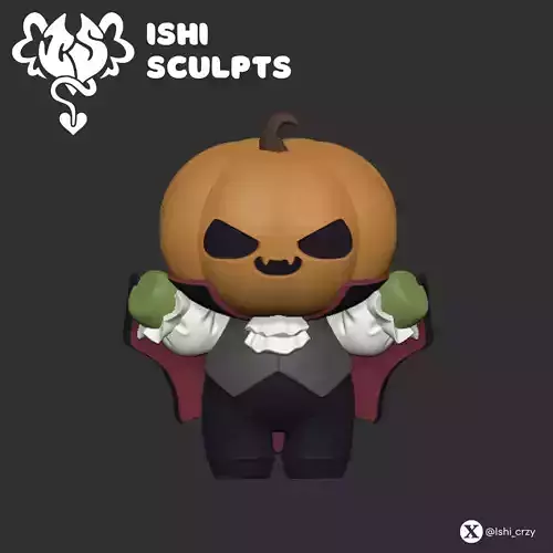 HALLOWEEN PUMPKINS Devious Vampire 3D print model