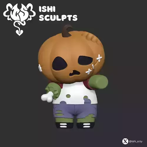 HALLOWEEN PUMPKINS Undead Zombie 3D print model