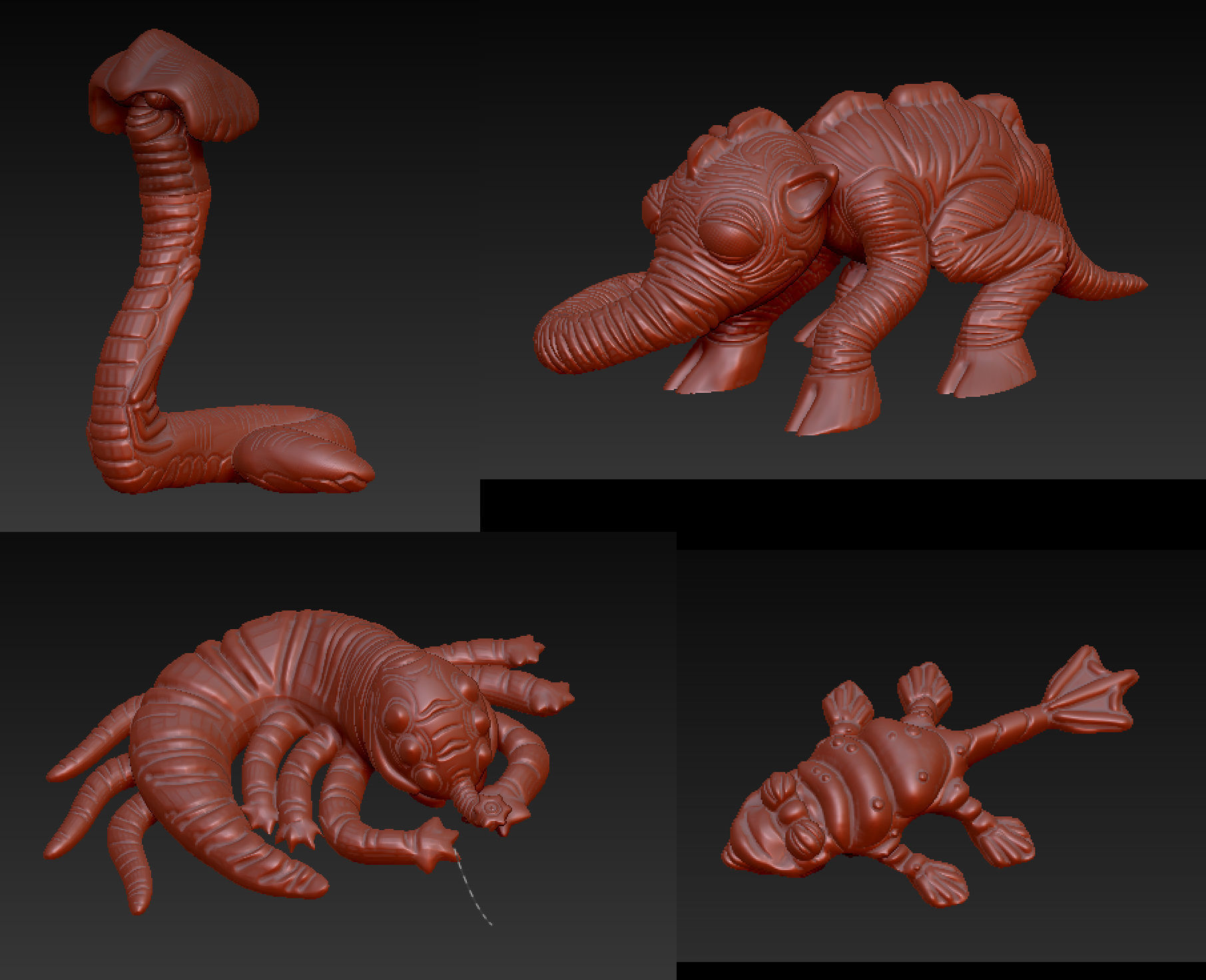 Jabba creature pack 3D print model 2 3D print model_1