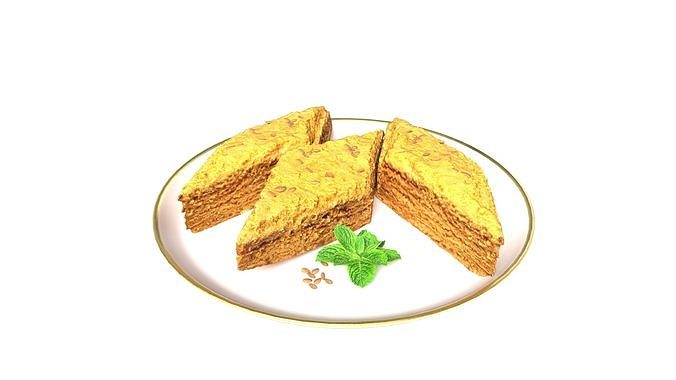 Honey Cake Medovik 3D model 7