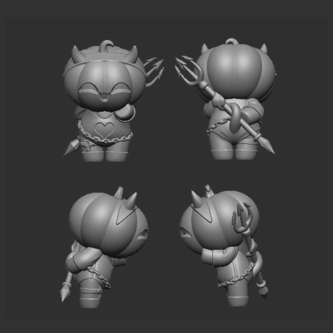 HALLOWEEN PUMPKINS Cheeky Devil 3D print model_1