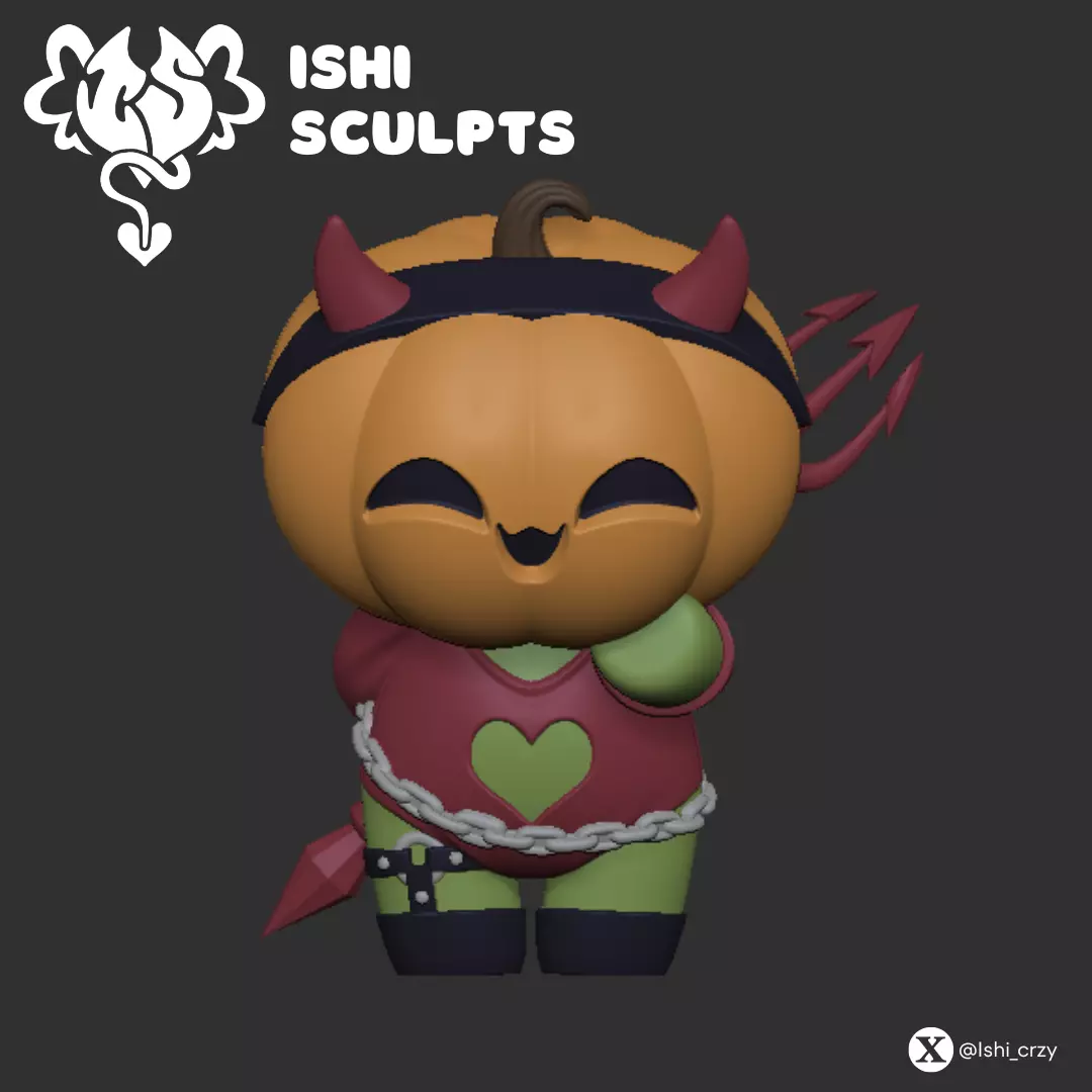 HALLOWEEN PUMPKINS Cheeky Devil 3D print model_0