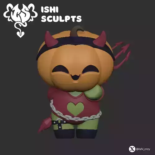 HALLOWEEN PUMPKINS Cheeky Devil 3D print model