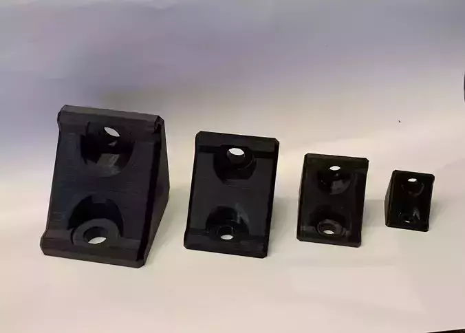 Strong Angle Brackets 4 sizes 3D print model
