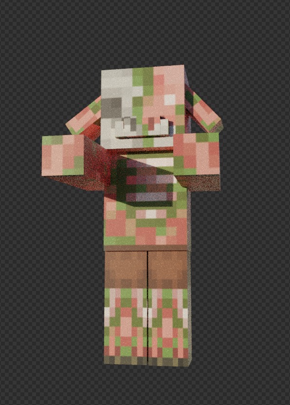 free zombie piglin  Free low-poly 3D model_7