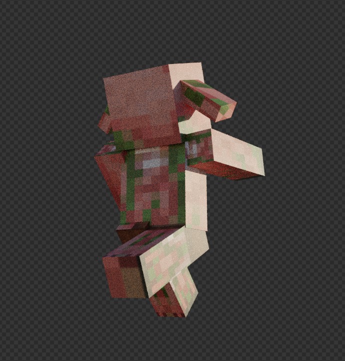 free zombie piglin  Free low-poly 3D model_21