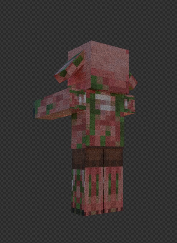 free zombie piglin  Free low-poly 3D model_3