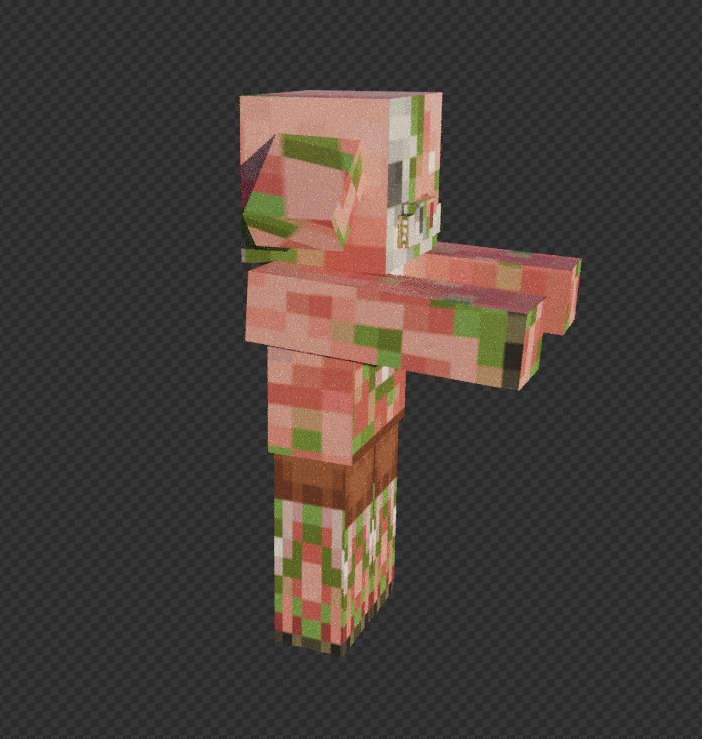 free zombie piglin  Free low-poly 3D model_11