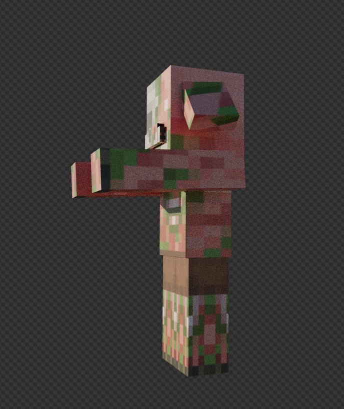 free zombie piglin  Free low-poly 3D model_8