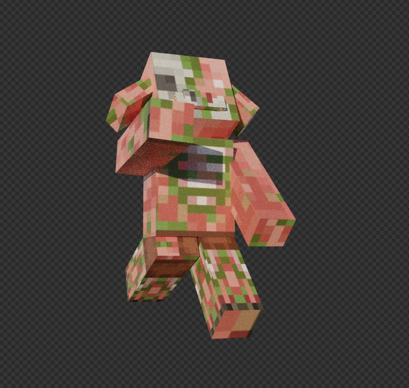 free zombie piglin  Free low-poly 3D model_19