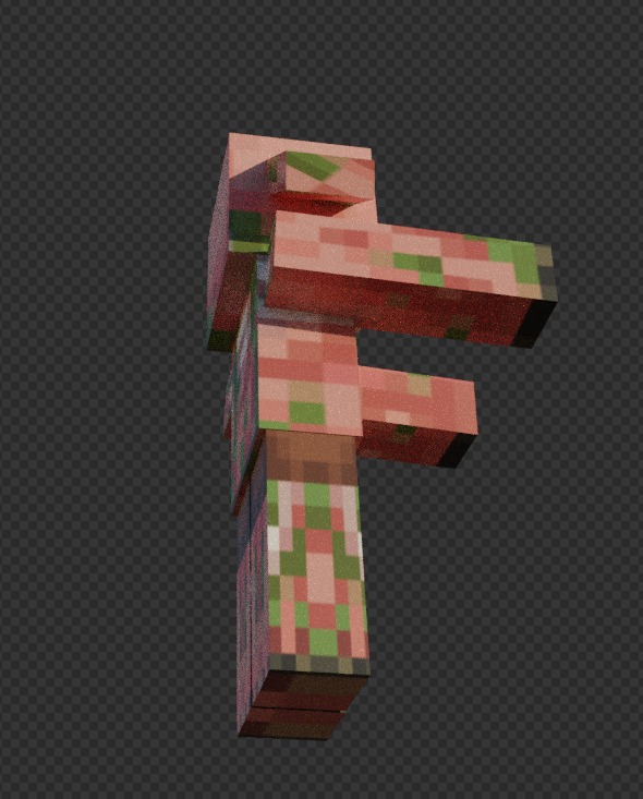 free zombie piglin  Free low-poly 3D model_5