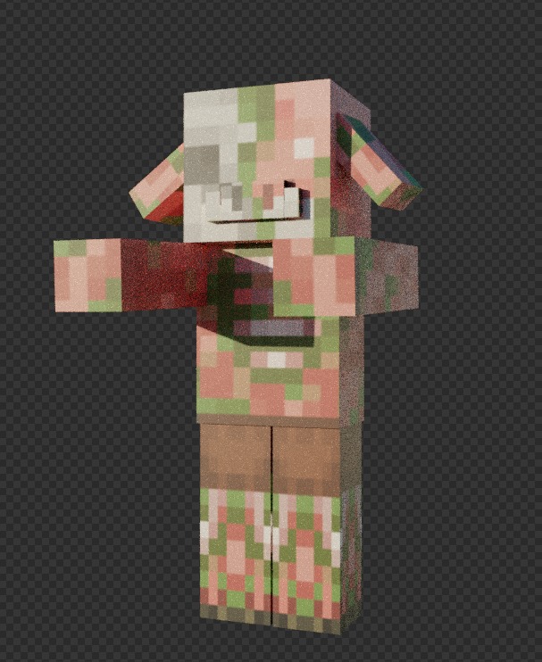 free zombie piglin  Free low-poly 3D model_1
