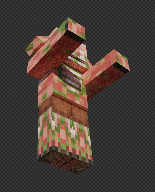 free zombie piglin  Free low-poly 3D model_6