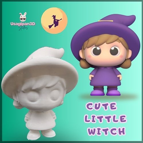 Cute Little Witch 3D print model