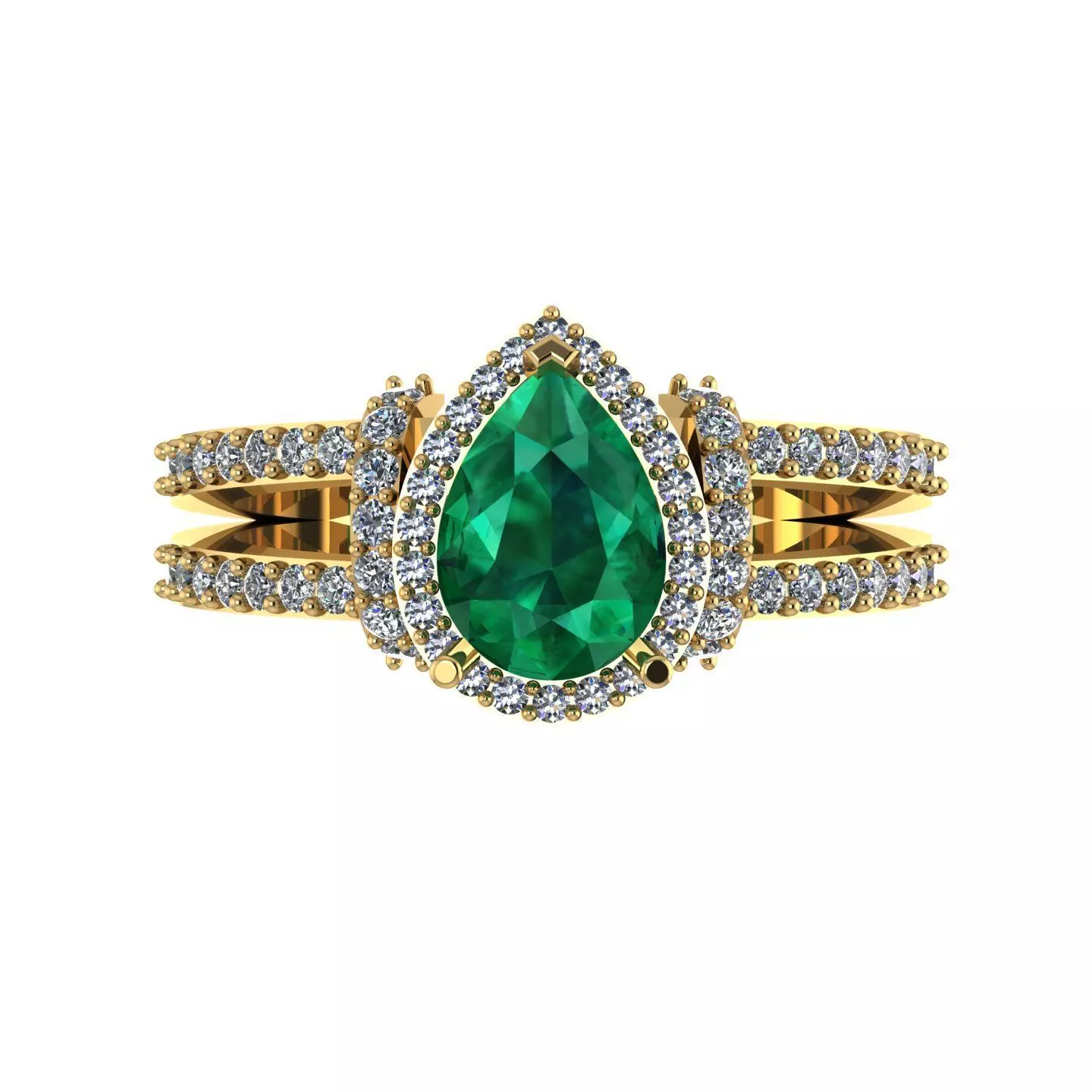 Pear Ring 9x7 3D print model_0