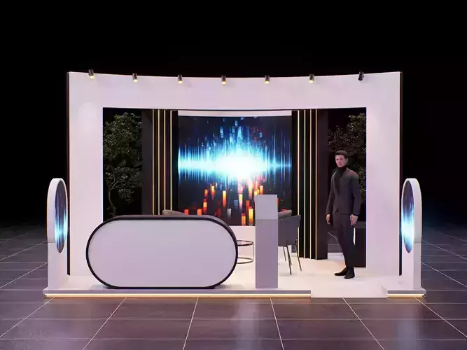 Exhibition Stand Stall Booth 5X4 m height 3m 