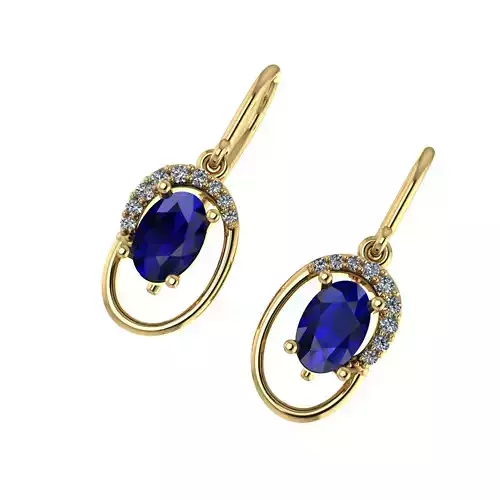 Oval Spiral Earring 6x4