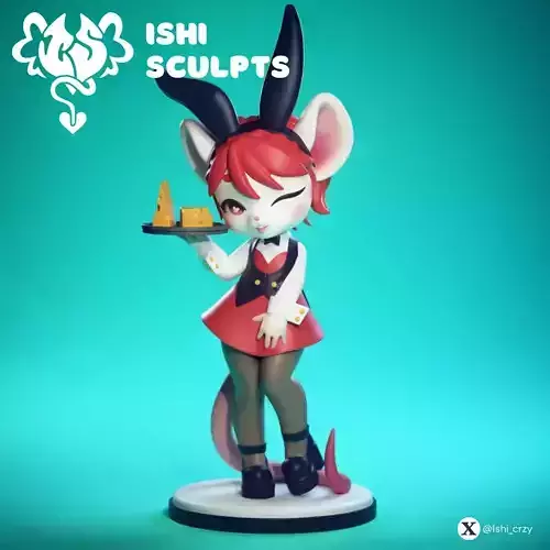 Miss Brie Mouse Girl 3D print model