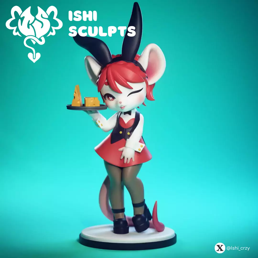 Miss Brie Mouse Girl 3D print model_0