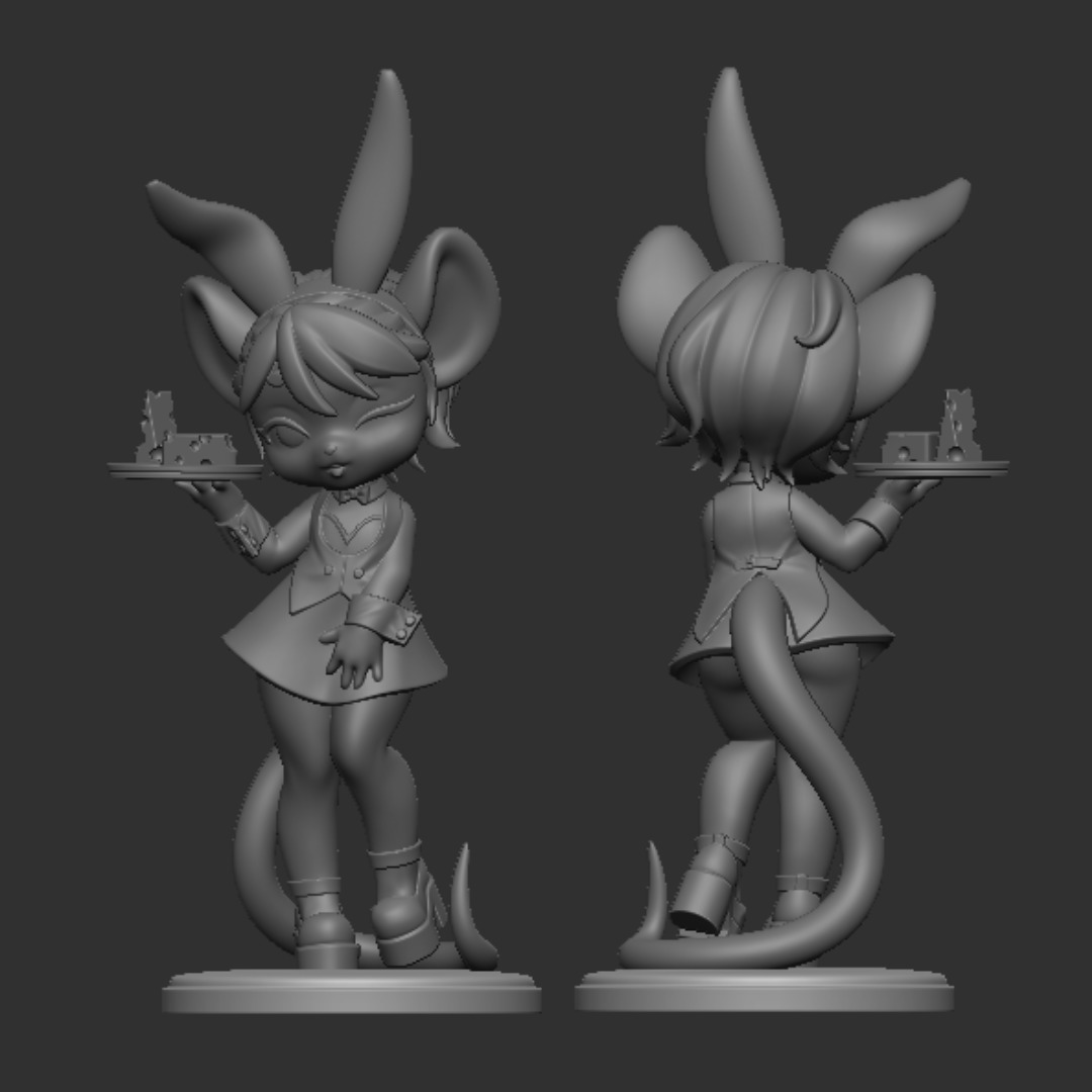Miss Brie Mouse Girl 3D print model_1