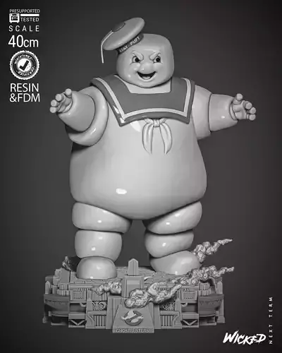Wicked Movies Mr Stay Puft Sculpture 3D print model
