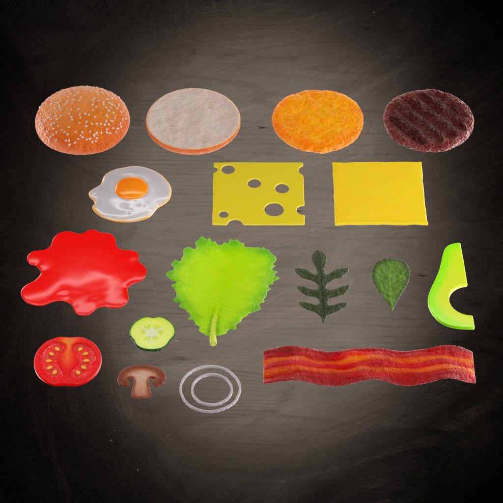 Custom 3D Burger Creator 3D model_1