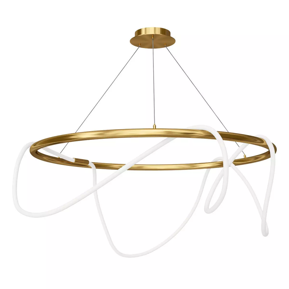 Modern Art Deco Shape Changeable LED Chandelier 3D model_0