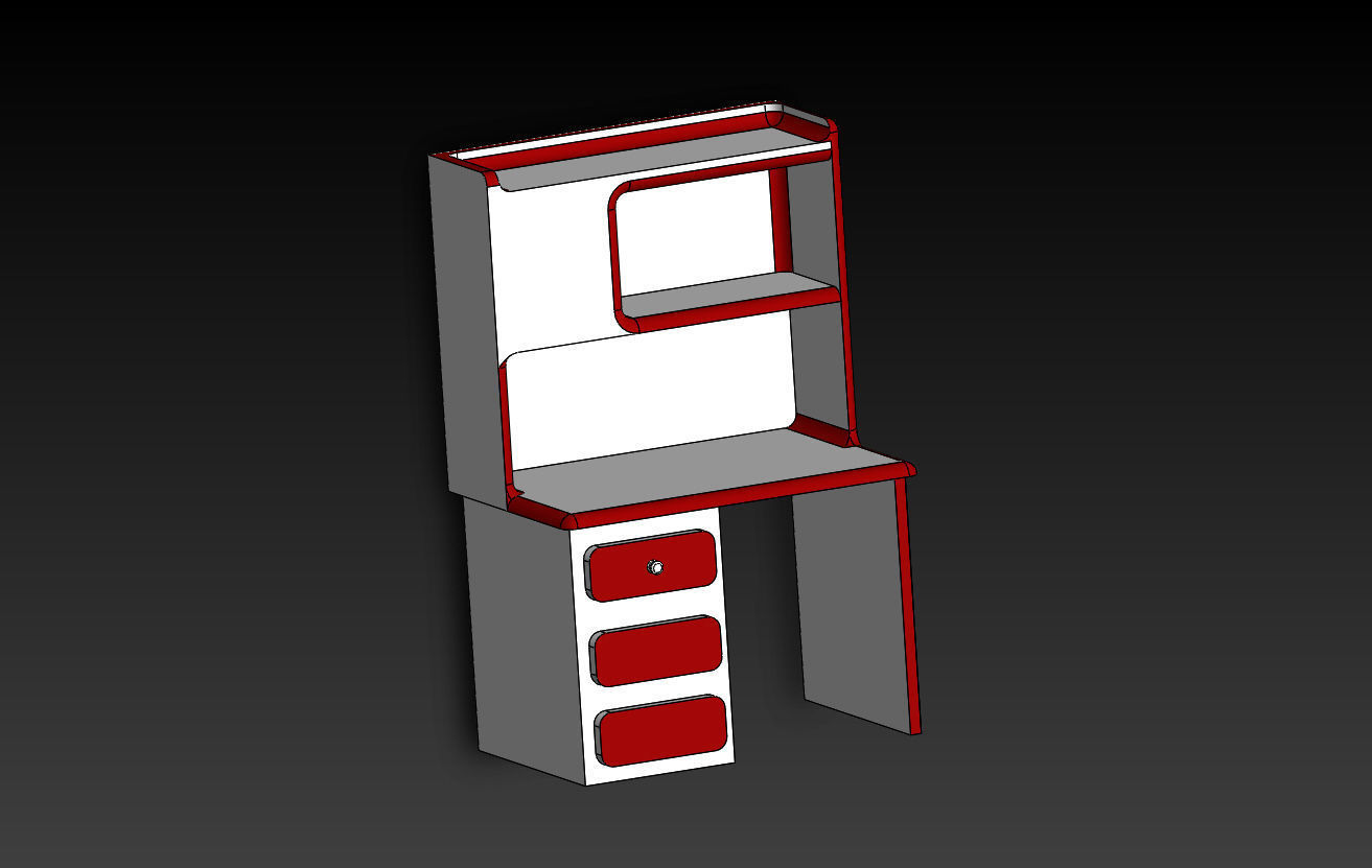 Study Table 3D print model_4
