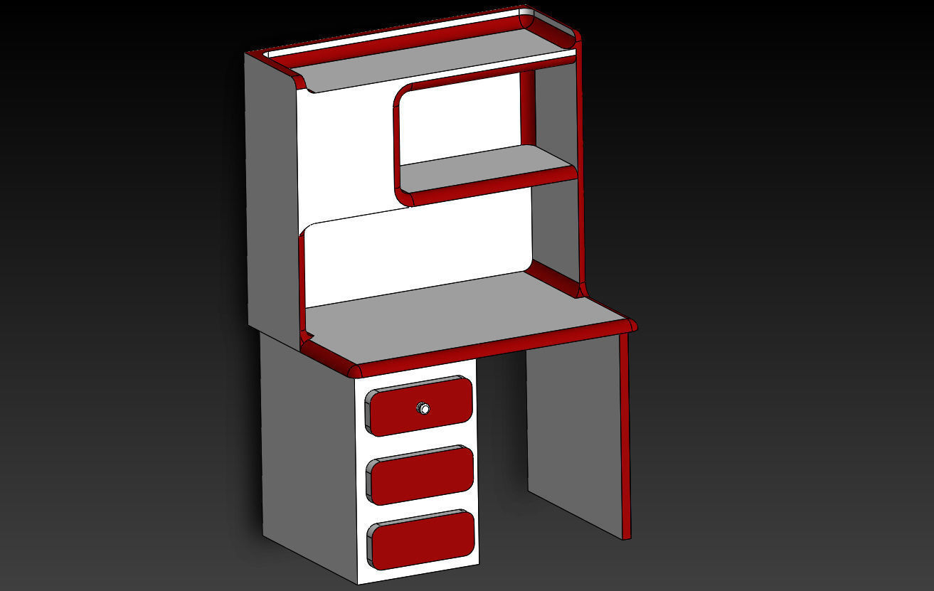 Study Table 3D print model_5