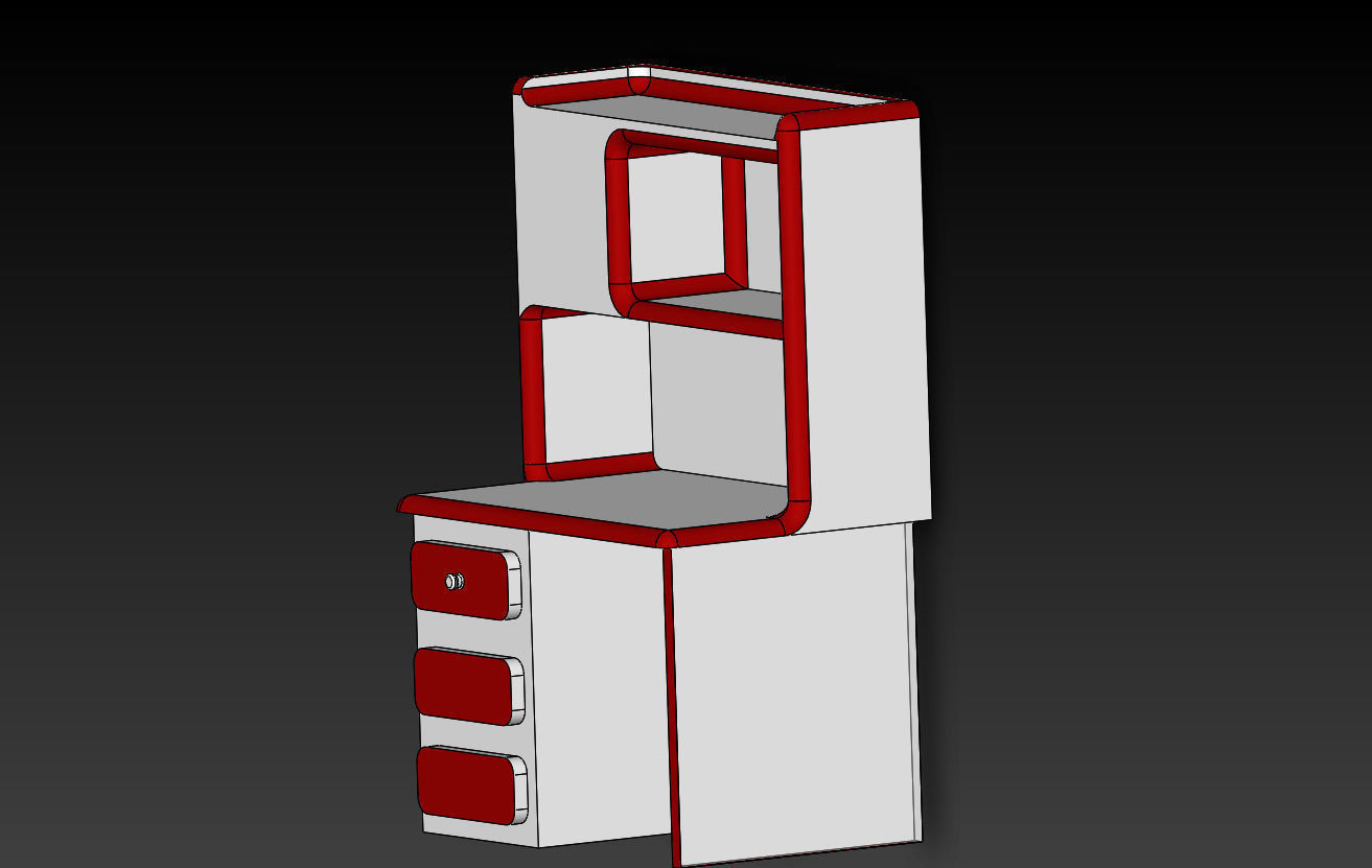 Study Table 3D print model_7
