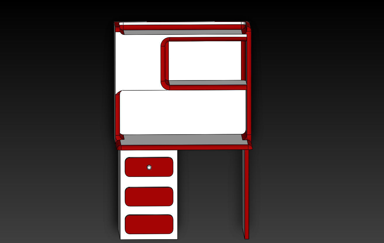 Study Table 3D print model_1