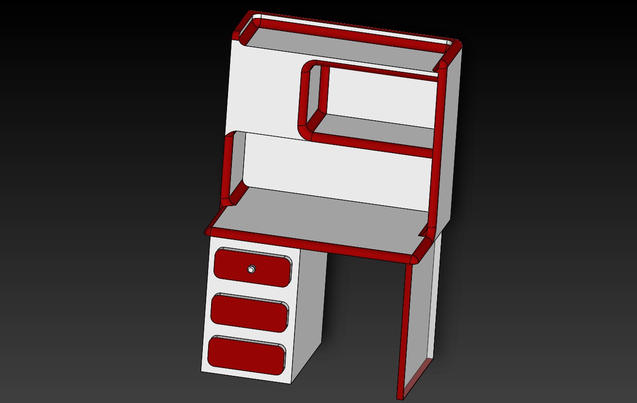 Study Table 3D print model_3