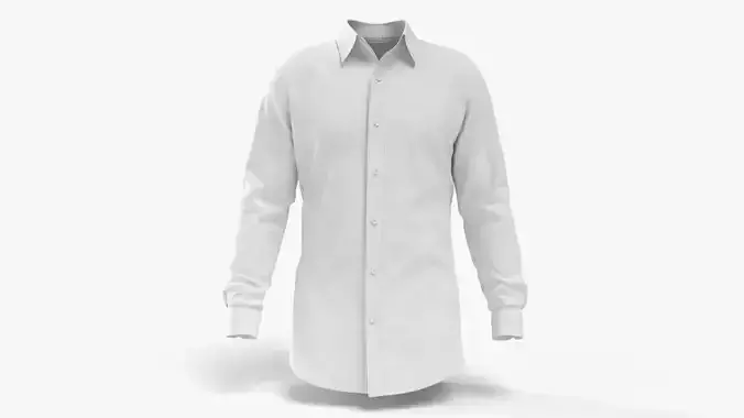 Realistic Worn Regular Shirt Long Sleeve 