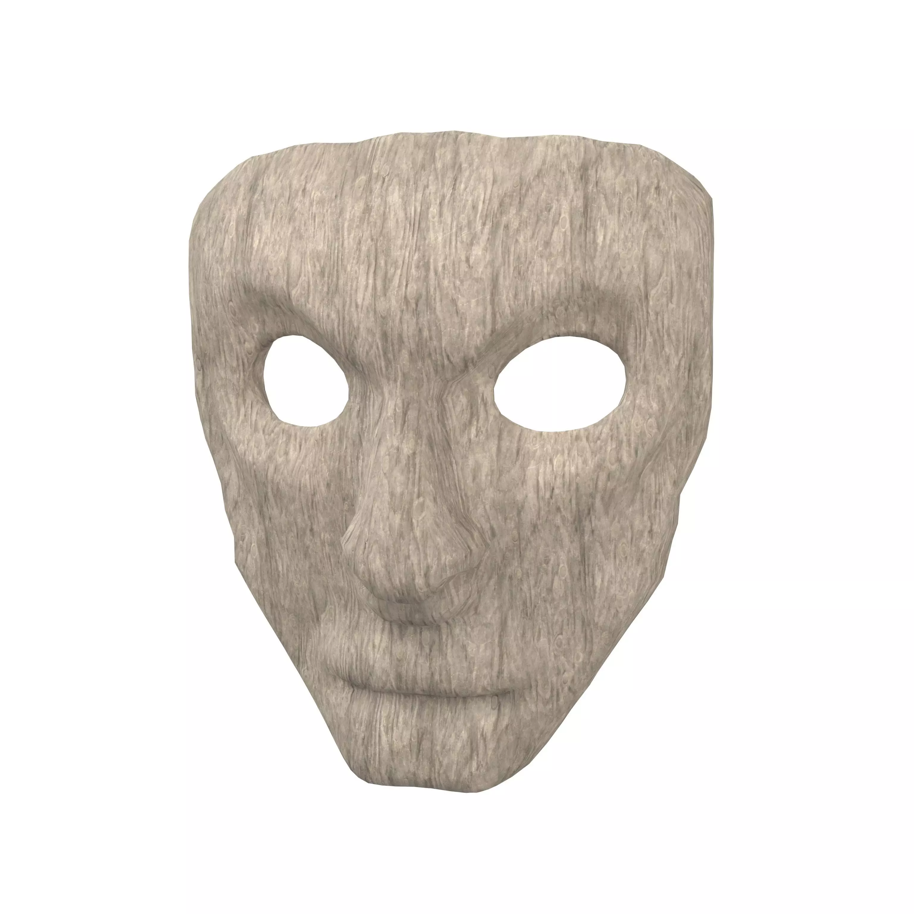 Wooden Mask v1 001 Low-poly 3D model_0