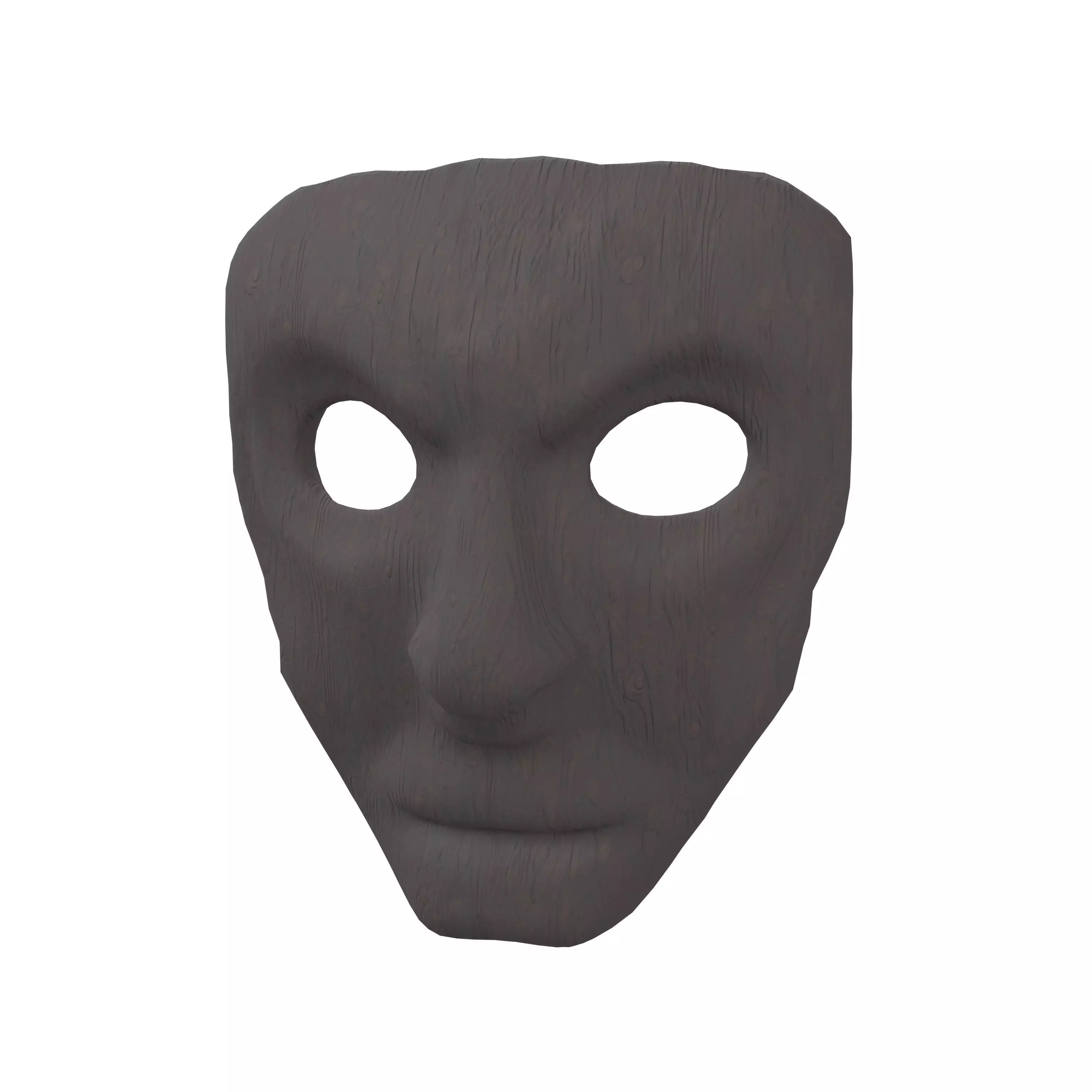 Wooden Mask v1 004 Low-poly 3D model_0