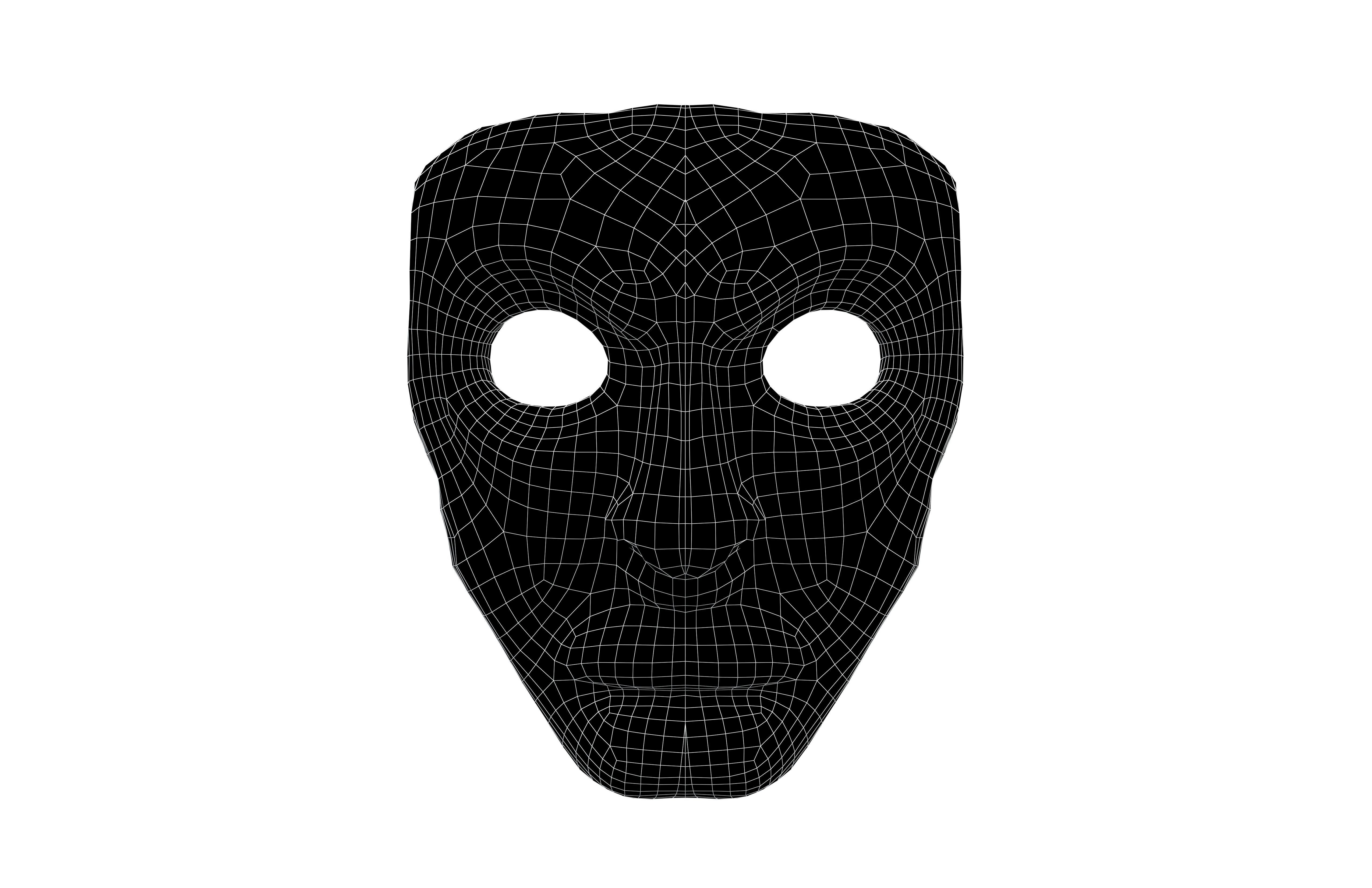 Wooden Mask v1 004 Low-poly 3D model_6