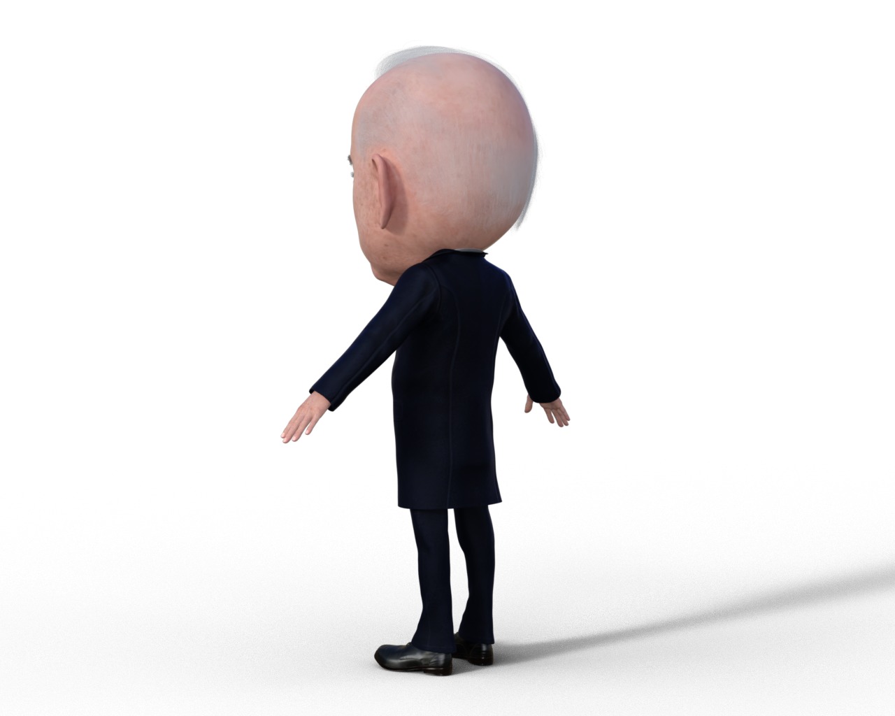 Joe Biden Bubble head Rigged Low-poly 3D model_11