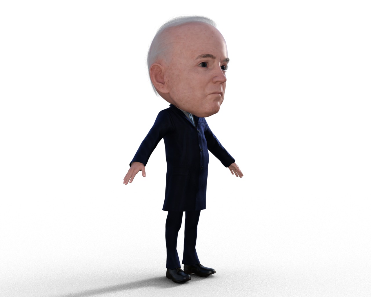 Joe Biden Bubble head Rigged Low-poly 3D model_15