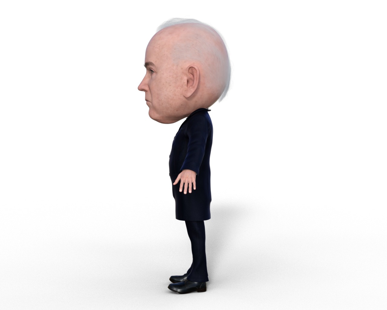 Joe Biden Bubble head Rigged Low-poly 3D model_10