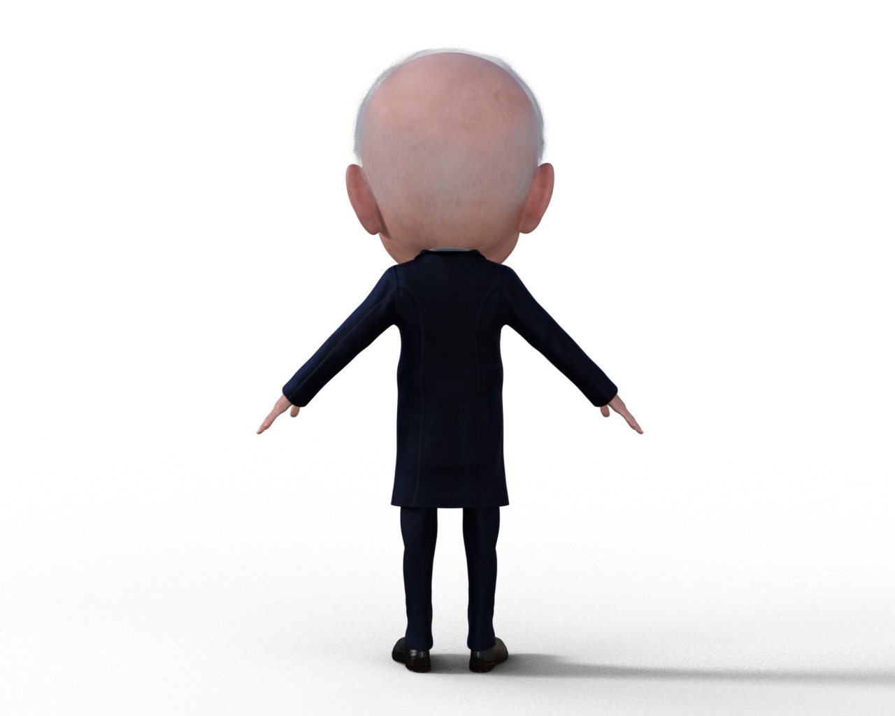 Joe Biden Bubble head Rigged Low-poly 3D model_12