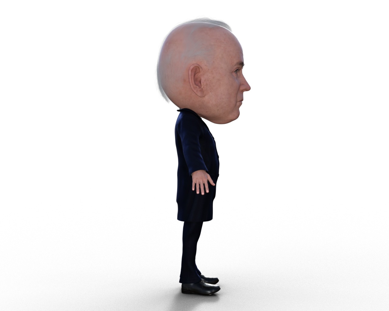 Joe Biden Bubble head Rigged Low-poly 3D model_14