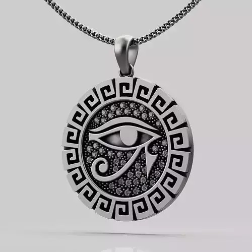 Eye of Horus pendant gold printable jewelry 3D model