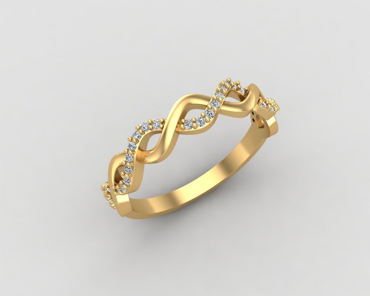 Minimal Infinity ring 133-MW 3D print model_24