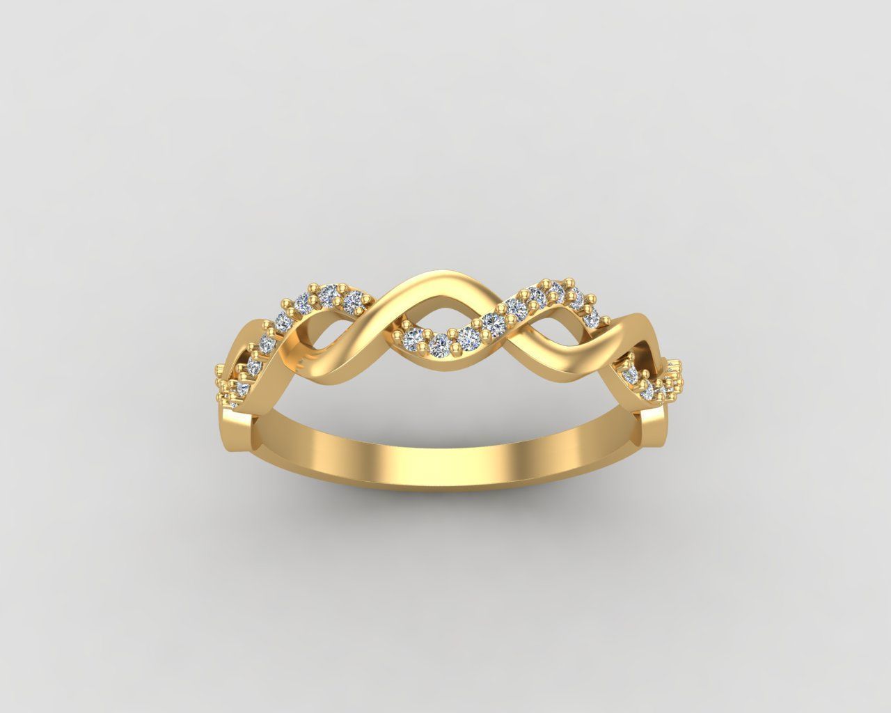 Minimal Infinity ring 133-MW 3D print model_25