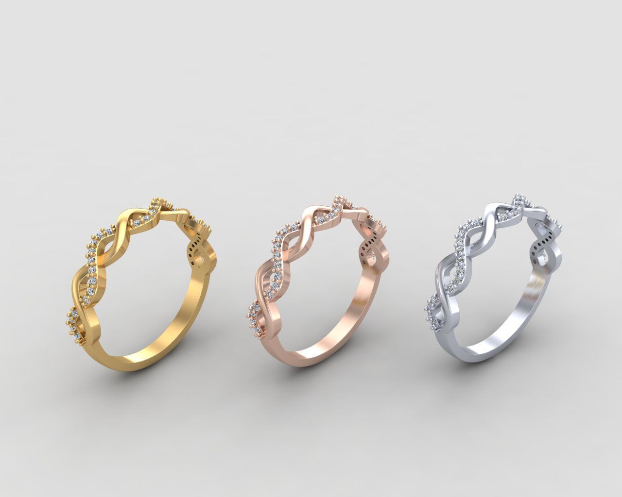 Minimal Infinity ring 133-MW 3D print model_10