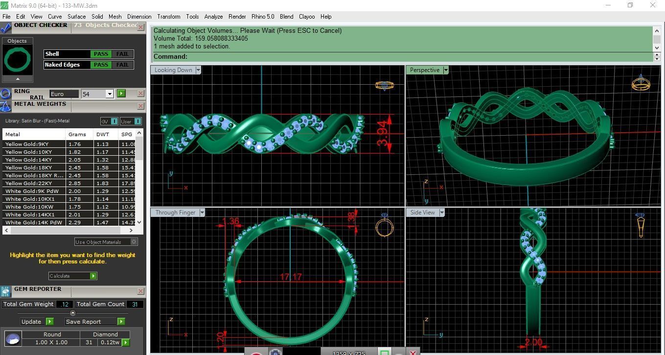 Minimal Infinity ring 133-MW 3D print model_2