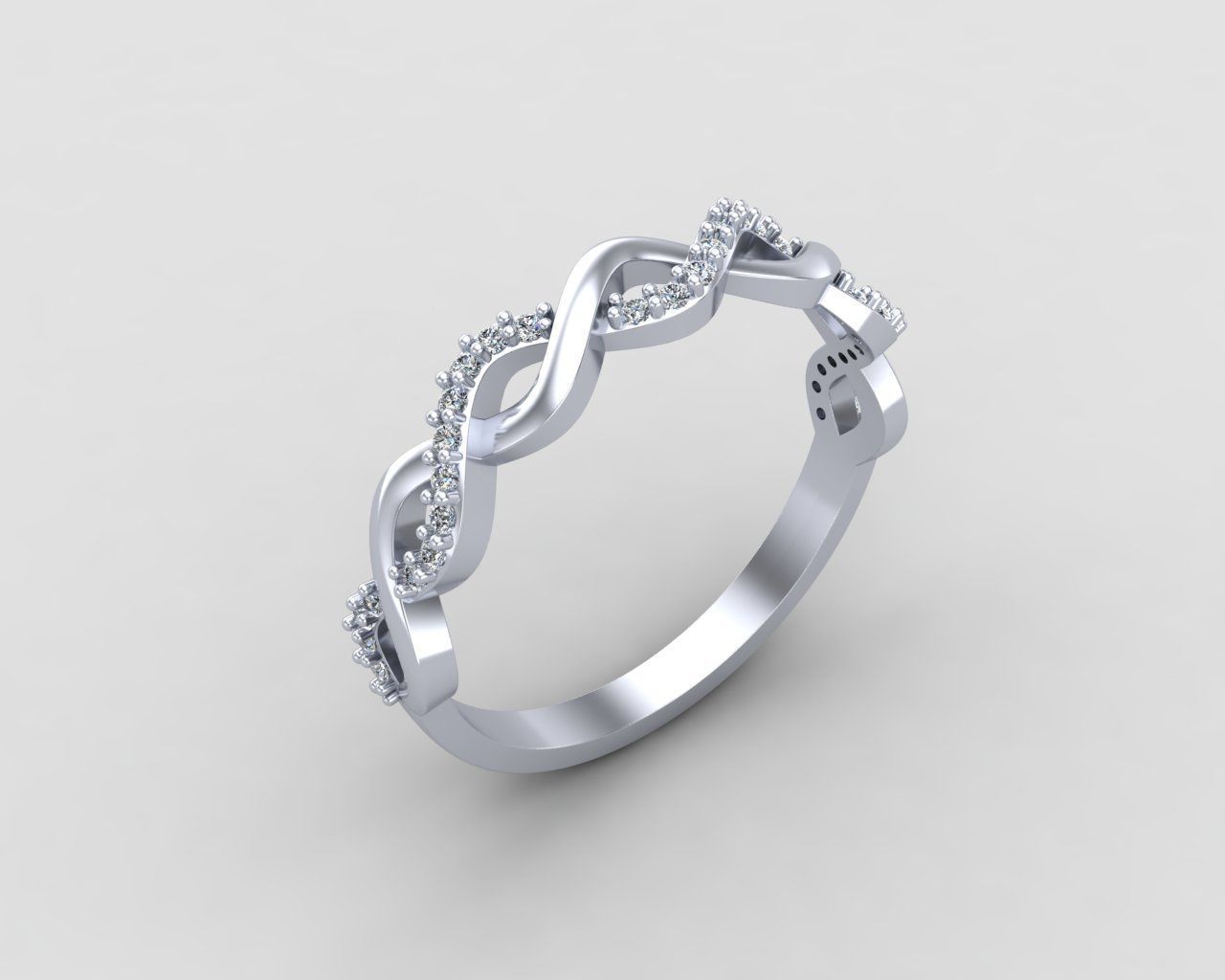 Minimal Infinity ring 133-MW 3D print model_15